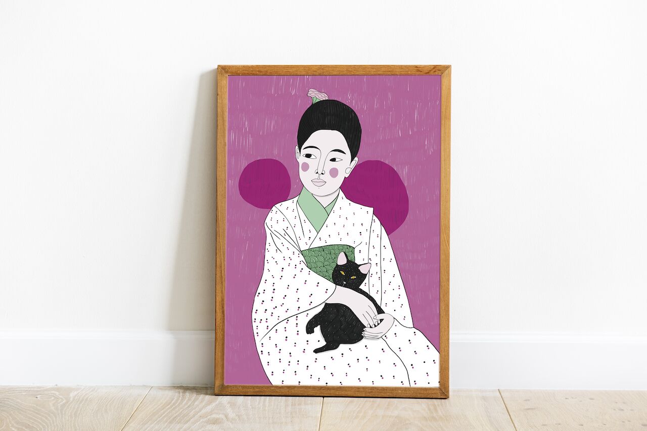 Cat & Woman - Courage and curiosity of the truth behind the veil