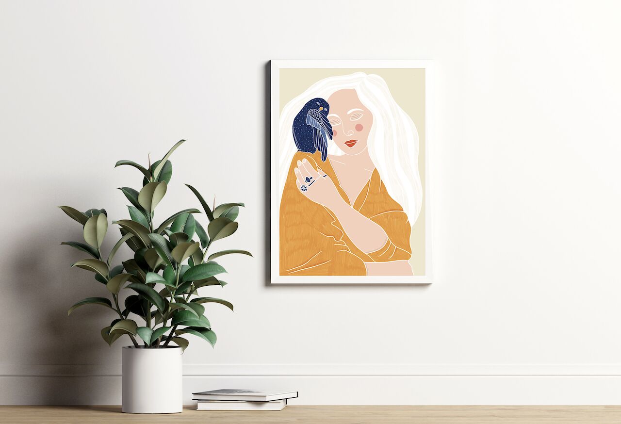 Owl & Woman - Majestic appearance and clarity - Image 2